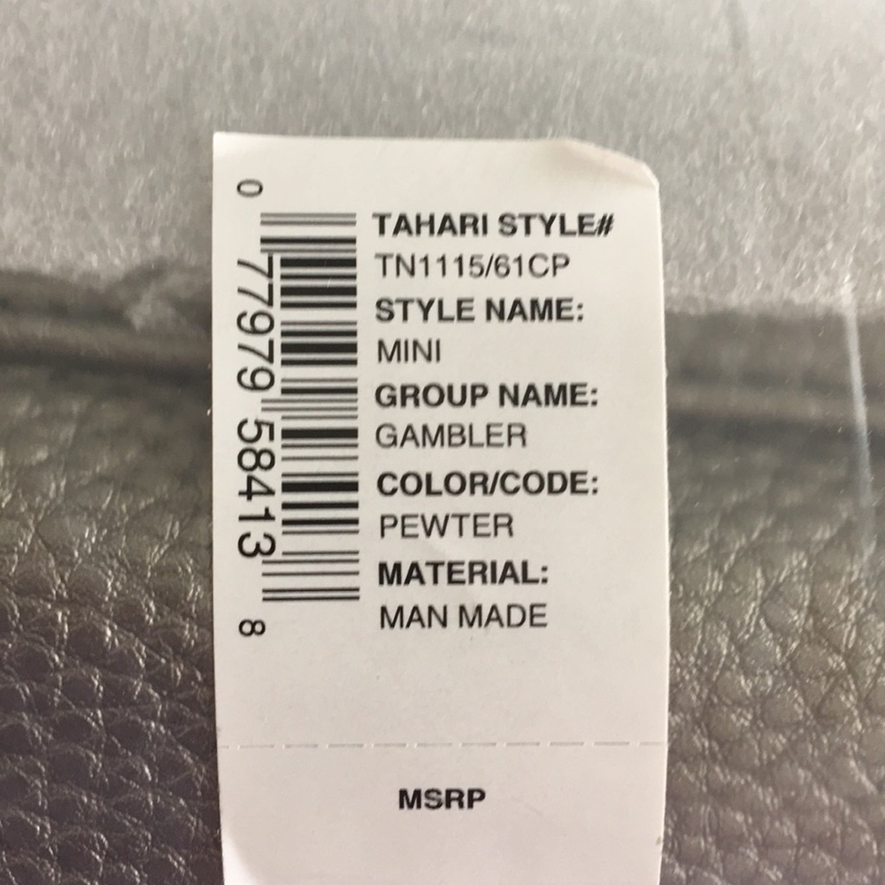 SOLD. 🌻. NWT Tahari Pewter Crossbody Purse w/ adj. strap - Picture 5 of 6